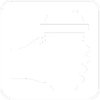 icon depicting a hand holding a coffee cup