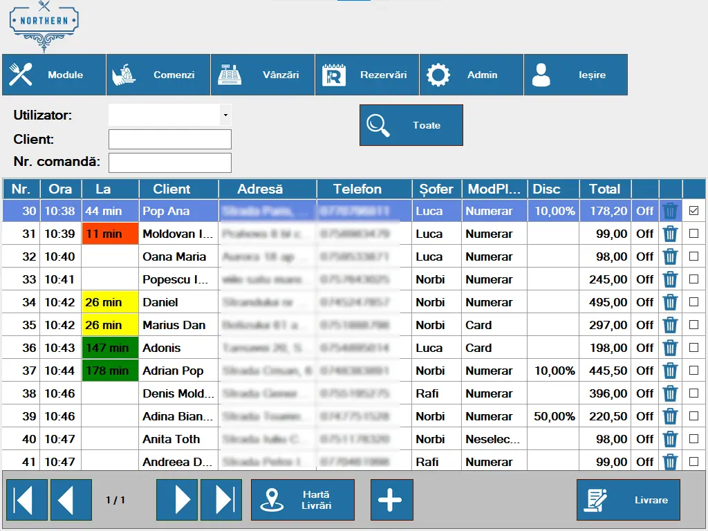 delivery software vilicogo interface